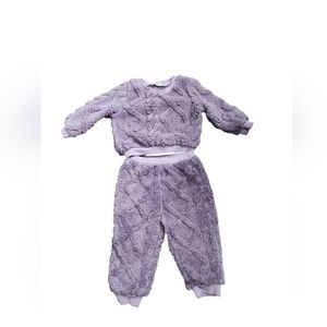SHEIN Lavender Cozy Kids Pajama Set
